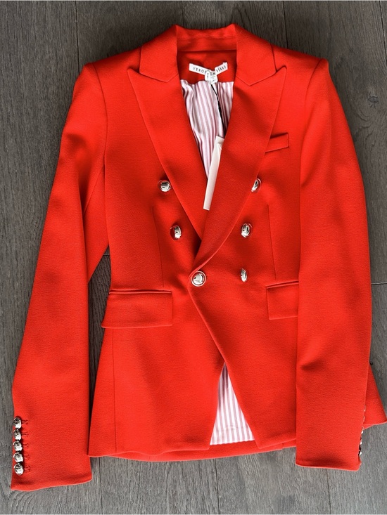 Veronica Beard Jackets & Blazers - Veronica Beard Double-Breasted Bright Orange Blazer